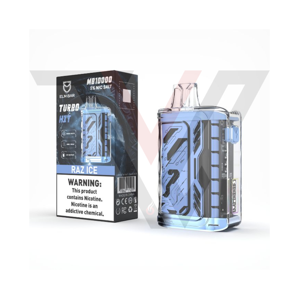 ELM Bar Turbo Hit Disposable - Raz Ice 5% - 10000 Puff