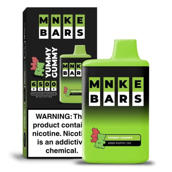 MNKE BARS Disposable - 6500 Puff - Yummy Gummy 2%